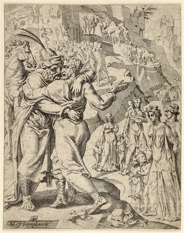 Jakobs verzoening met Esau (Genesis 334), NL-HlmNHA 1477 53008575