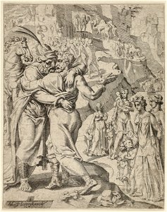 Jakobs verzoening met Esau (Genesis 334), NL-HlmNHA 1477 53008575