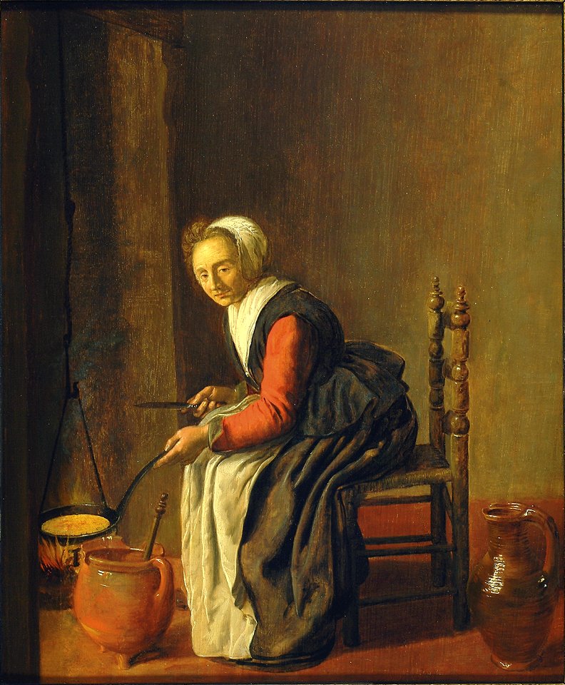 Jan Miense Molenaer - De pannenkoekenbakster FHM01 OS-I-244 W