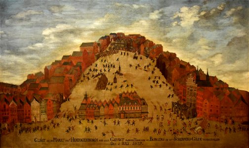 Jan van Diepenbeeck (act. 1573-1621) Schermersoproer Den Bosch 1579 Noordbrabants Museum 's-Hertogenbosch 26-8-2016