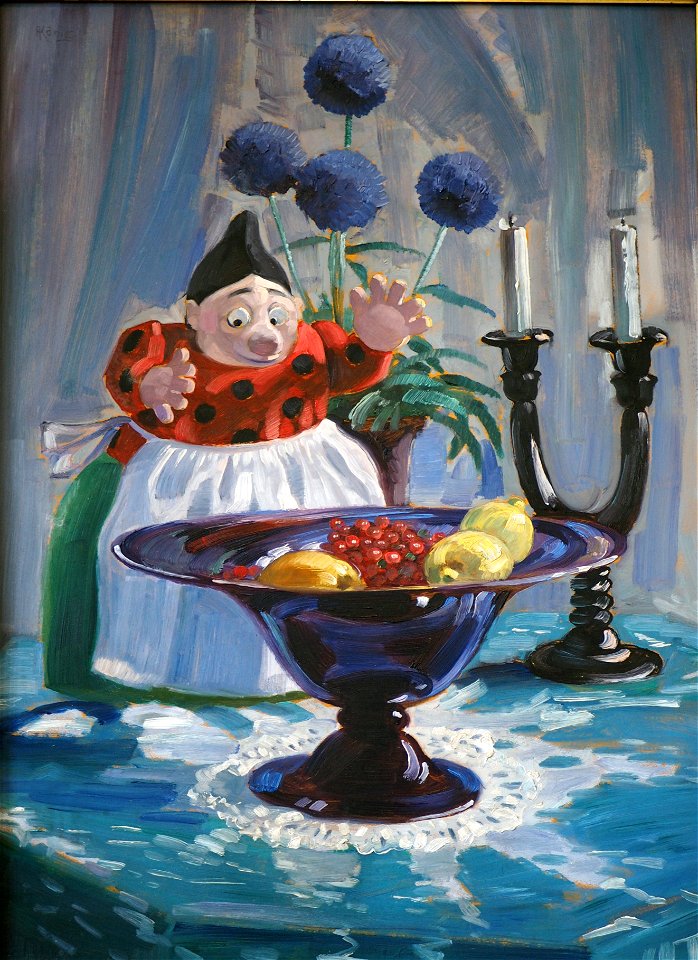 König A.-Stillleben m Figur
