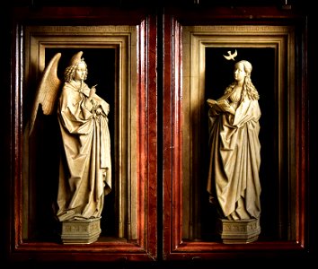 Jan van Eyck (±1390-1441) Annunciatiediptiek met Gabriël en Maria (±1435) MSK Gent 3-02-2020