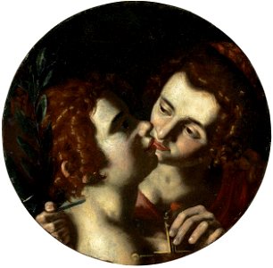 Justice embracing Peace by Artemisia Gentileschi ca. 1635