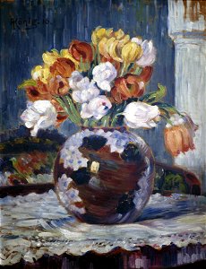 König A.-Tulpen i Kugelvase