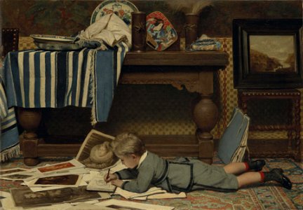 Jan Verhas - A boy drawing