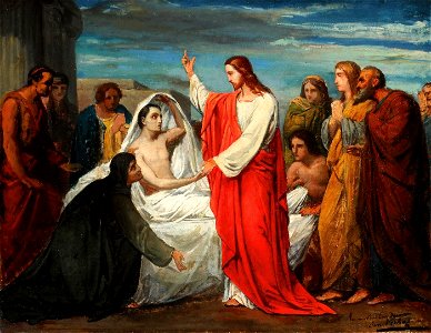 Jan Verhas - The raising of the widow's son in Nain