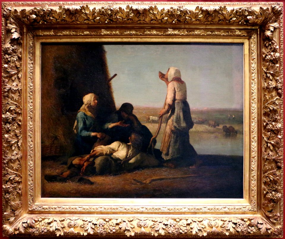 Jean-françois millet, il pranzo dei fienatori, 1848