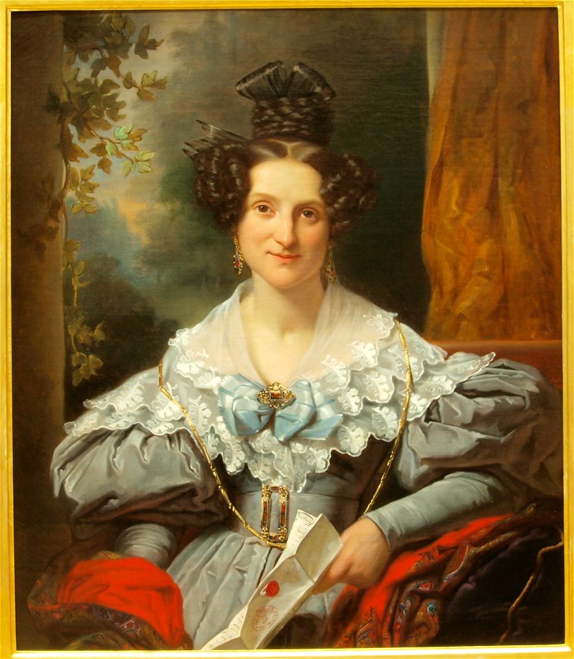 Jan Adam Kruseman (1804-1862), Portret van Hendrina Eclasina Geertruida Vinju-Heije (1803-11858), 1934, Olieverf op doek