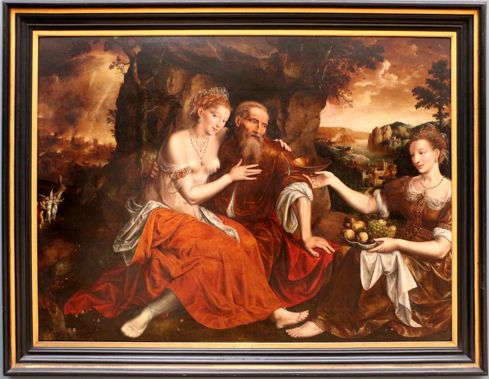 Jan massys, lot e le figlie, 1565, 01