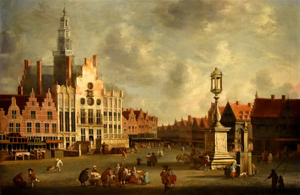 Jan Abrahamsz. van Beerstraten (1622-1666) De markt te Den Bosch - Noordbrabants Museum 's-Hertogenbosch 26-8-2016 13-55-12