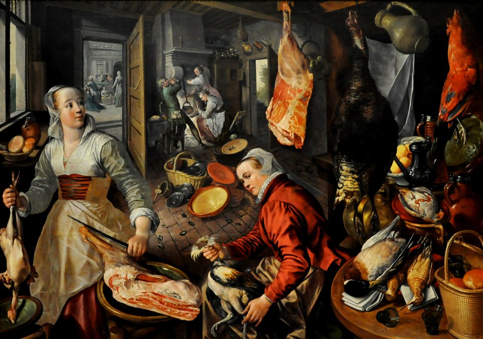 Joachim Beuckelaer (ca. 1533 – ca. 1573) - De vier elementen Vuur National Gallery Londen 5-3-2015 11-11-28