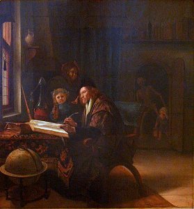 Jan Steen - Scholar at his Desk. Free illustration for personal and commercial use.