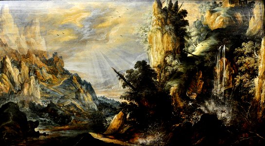 Kerstiaen de Keuninck (ca.1560-1632-33) Berglandschap met waterval The Met New York 27-02-2016 13-16-44