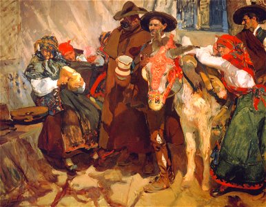 Joaquín Sorolla-Aldeanos leoneses-1907