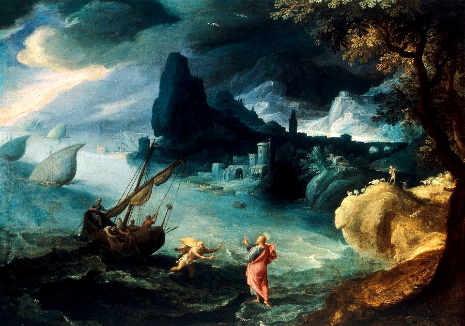Bril Jesus walking on the Sea of Galilee