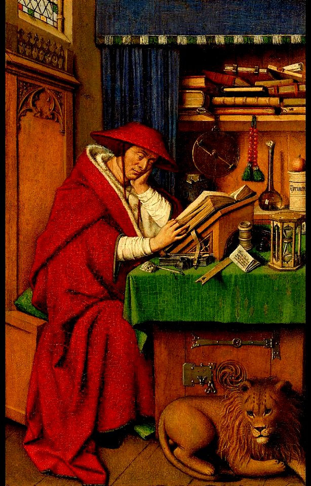 Jan van eyck, san girolamo nello studio, detroit