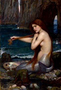 John William Waterhouse - Mermaid. Free illustration for personal and commercial use.
