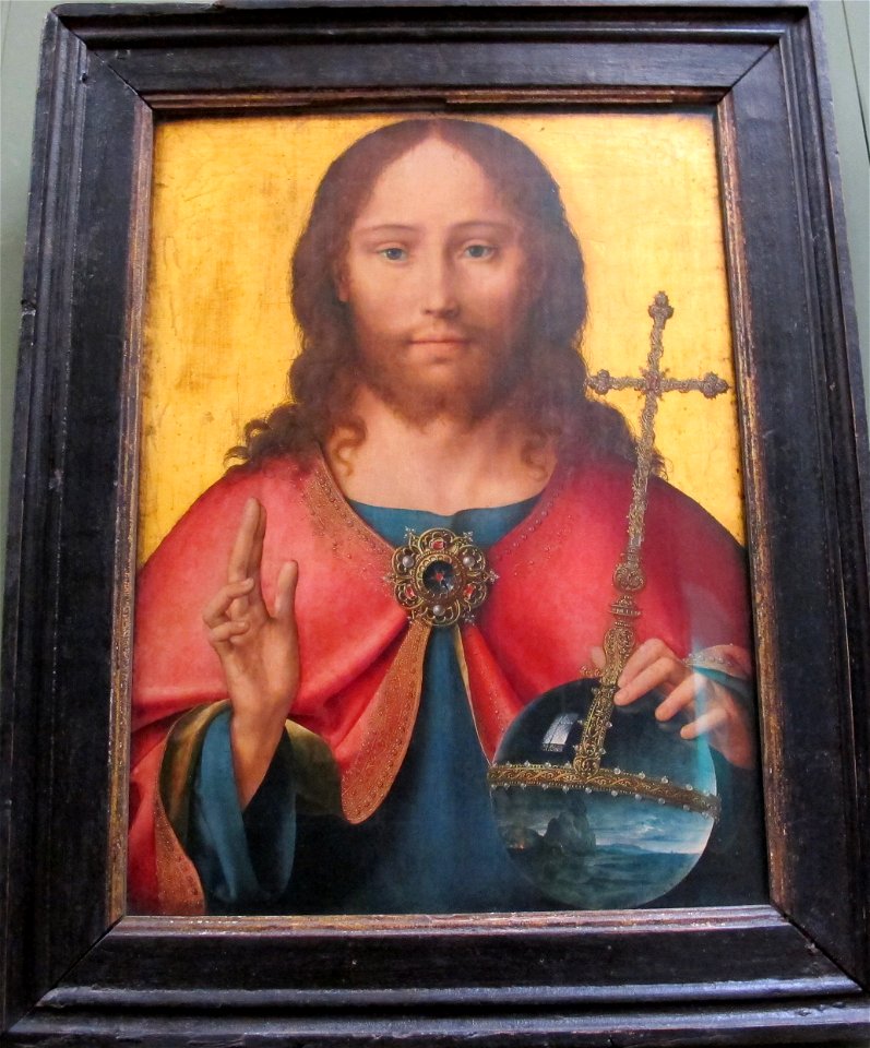 Joos van cleve, cristo salvator mundi, 1500-1520 ca.
