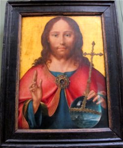 Joos van cleve, cristo salvator mundi, 1500-1520 ca.