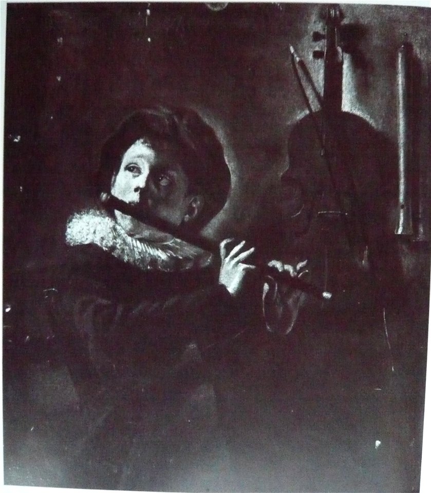 Judith Leyster - young flute player by lamplight