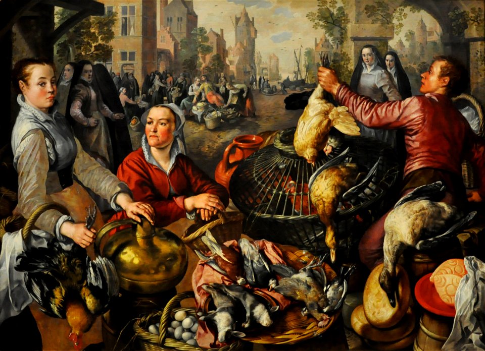 Joachim Beuckelaer (ca. 1533 – ca. 1573) - De vier elementen Lucht National Gallery Londen 5-3-2015 11-10-59
