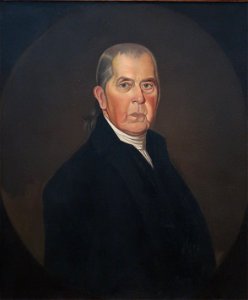 Portrait of Colonel Joseph Platt Cooke, oil on panel by William Jennys, c. 1790-1795, HAA. Free illustration for personal and commercial use.