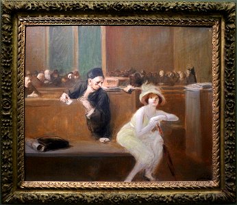 Jean-louis forain, scena di tribunale, s.d
