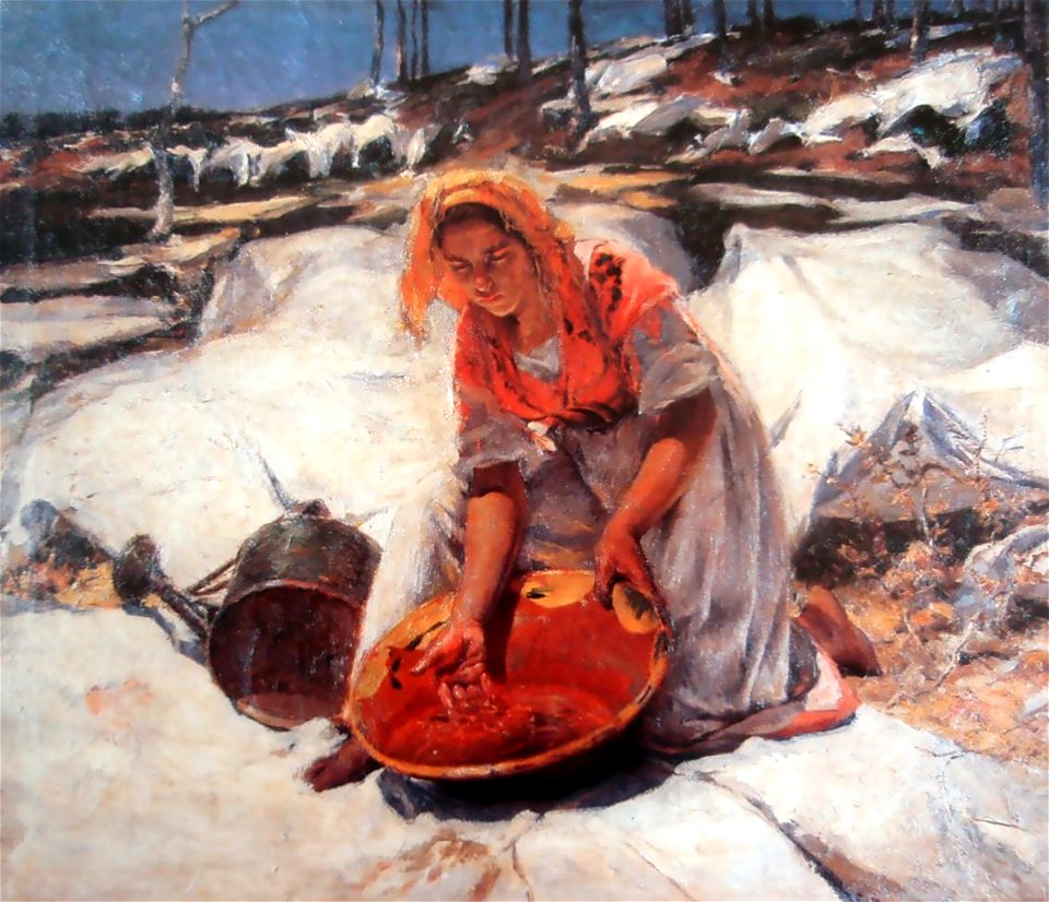 José Malhoa - A Corar a Roupa, s.d.