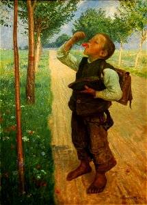 Kalckreuth Kirschenessender Junge@Weimar Schlossmuseum