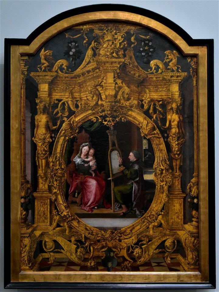 Lanceloot Blondeel (1496-1561) Heilige Lucas schildert de Madonna (1545) Groeningemuseum 26-12-2019