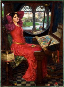 John William Waterhouse - I am half-sick of shadows, said the lady of shalott. Free illustration for personal and commercial use.