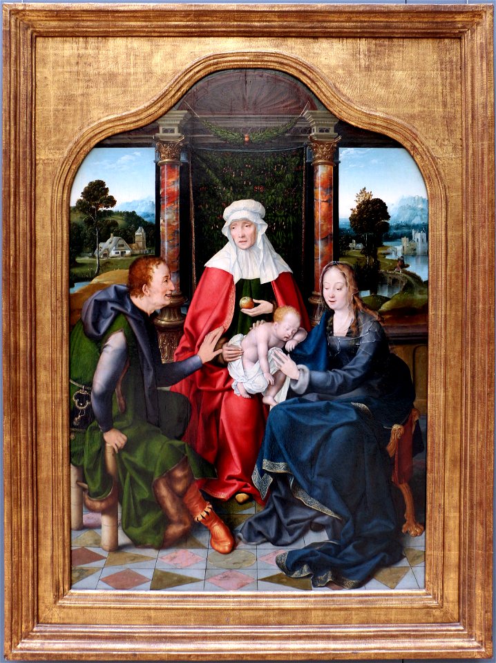 Joos van cleve, sant'anna metterza e san gioacchino, 01
