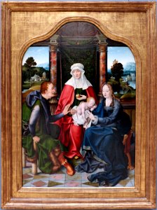 Joos van cleve, sant'anna metterza e san gioacchino, 01