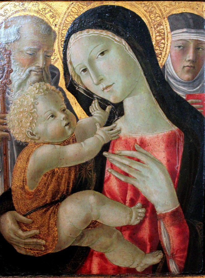 1490 Maria mit Kind hl. Benedikt hl. Katharina von Siena anagoria