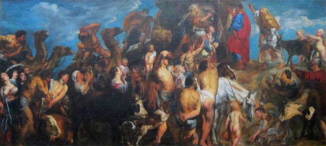Moses Striking Water from the Rock by Jacob Jordaens, Getty Center