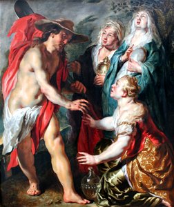 1616 Jordaens Christus erscheint den drei Marien als Gaertner. Free illustration for personal and commercial use.