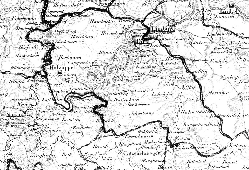 Karte Amt Diez 1828