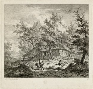 Landschap met een boerderij. NL-HlmNHA 1477 53011107