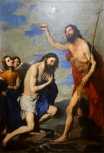 José de Ribera - Le Baptême du Christ. Free illustration for personal and commercial use.