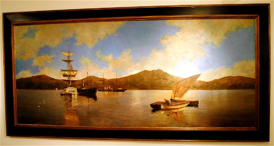 Juan Martínez Abades, Paisaxe, 1892, óleo-lenzo, 164x333cm