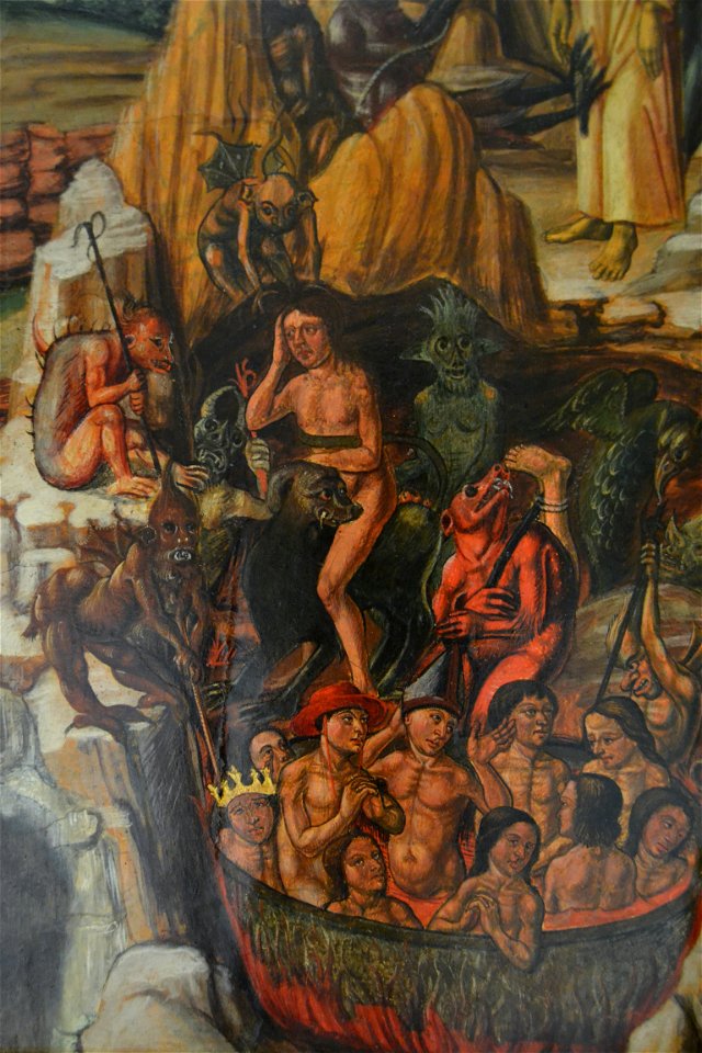 Judici Final amb la missa de sant Gregori, Mestre d'Artés (detall), museu de Belles Arts de València