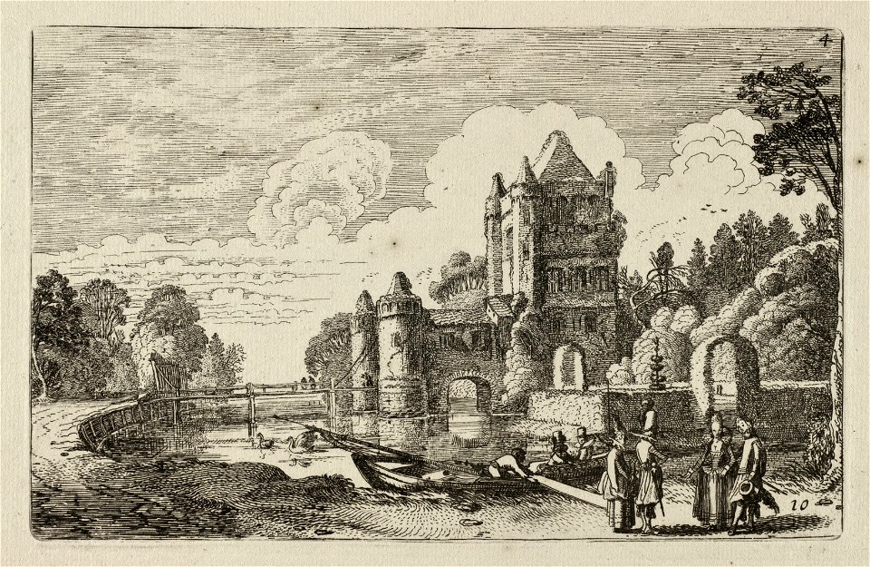 Landschap met de Amsterdamse Poort te Haarlem. NL-HlmNHA 53012466