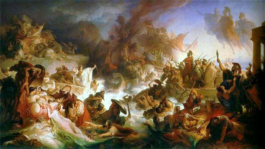 Kaulbach, Wilhelm von - Die Seeschlacht bei Salamis - 1868