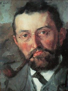 Julius Mayr portrait by Wilhelm Leibl