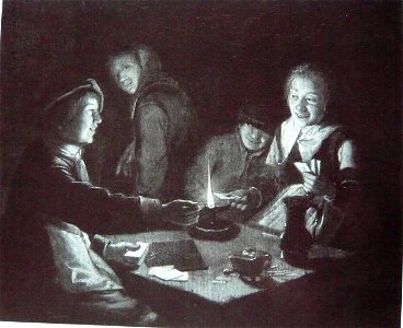 Judith Leyster - card players by lamplight