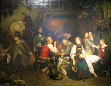 'Morning after Celebration' by Ludwig Knaus, 1853, Pushkin Museum