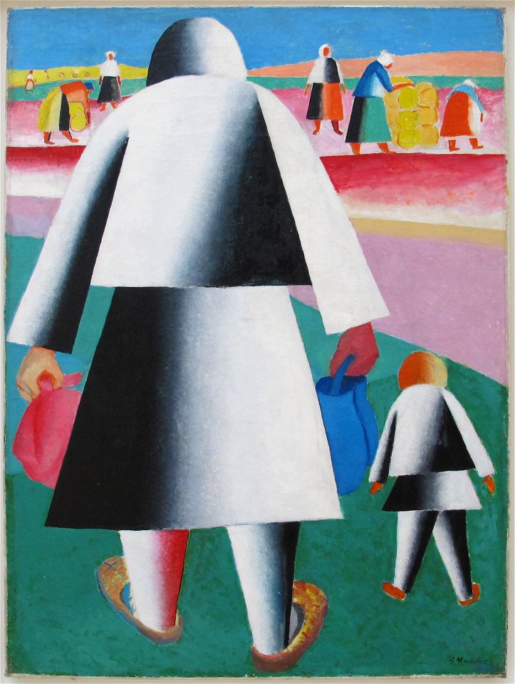 Kazimir malevich, verso la vendemmia (martha e vanka), 1928-29