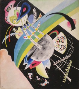 Circle on Black by Vasily Kandinsky, 1921. Free illustration for personal and commercial use.