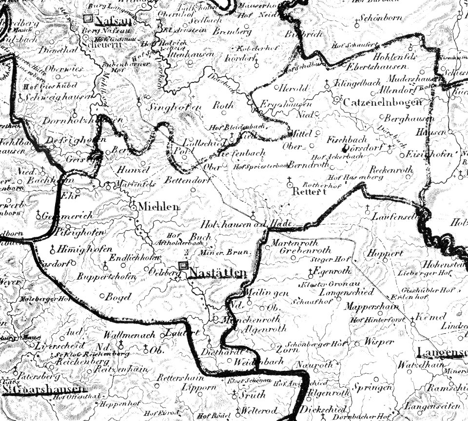 Karte Amt Nastätten 1828