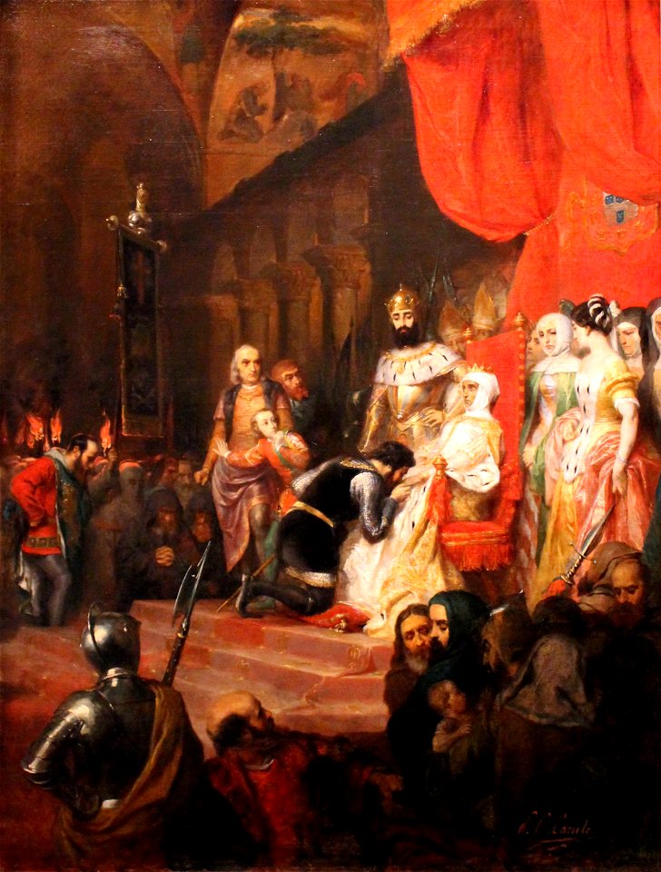Le Couronnement d'Inès de Castro en 1361 - Pierre-Charles Comte - MBA Lyon 2014 (cropped)